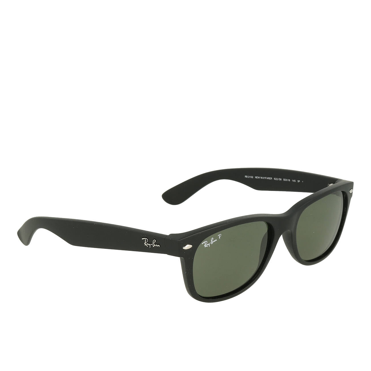 Ray-Ban New Wayfarer Rubber Black Polar Green Polarized