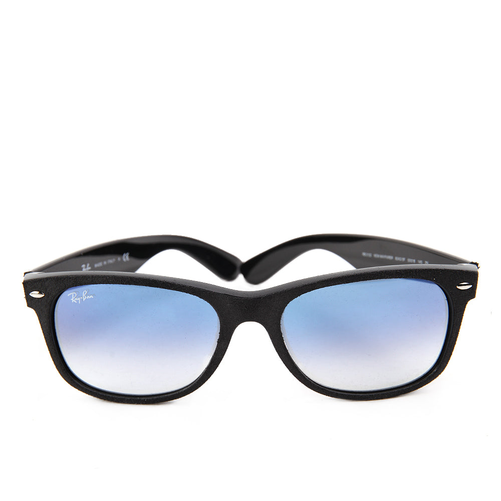 Ray-Ban New Wayfarer RB2132 62423F Black Black Alcantara Blue
