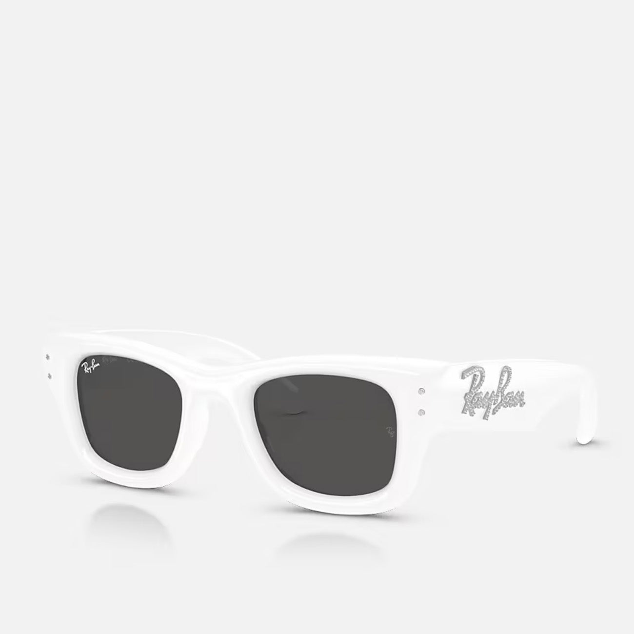 Ray-Ban Wayfarer Puffer White Strass Dark Grey