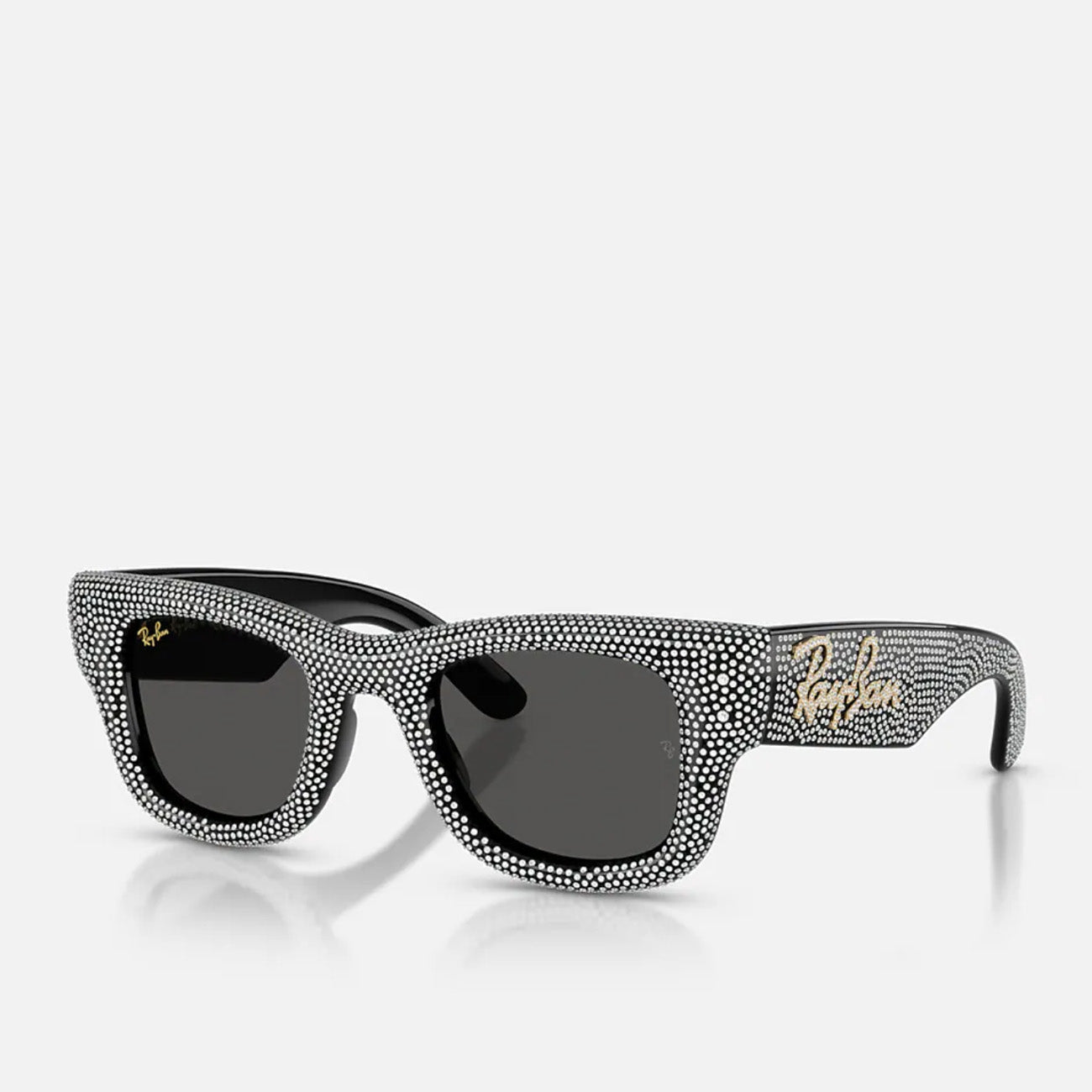 Ray-Ban Wayfarer Puffer Black Strass Pave Dark Grey