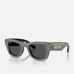 Ray-Ban Wayfarer Puffer Black Strass Pave Dark Grey