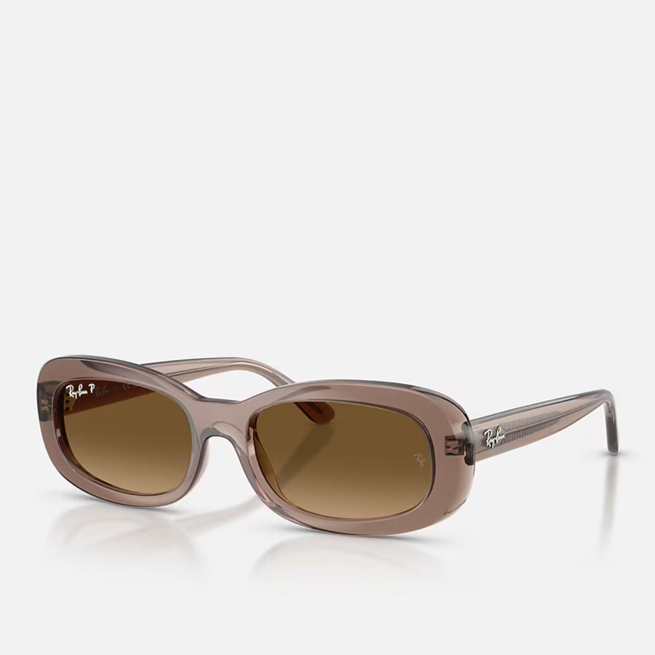 Ray-Ban RB2221 6827M2 Trans Beige Brown Polar