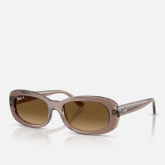 Ray-Ban RB2221 6827M2 Trans Beige Brown Polar