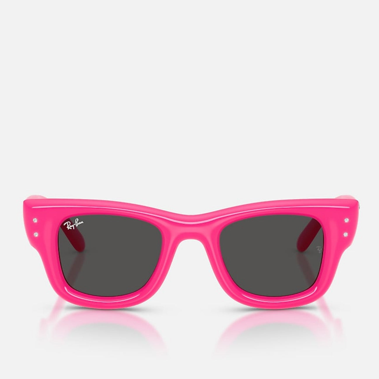 Ray-Ban Wayfarer Puffer Pink Strass Dark Grey