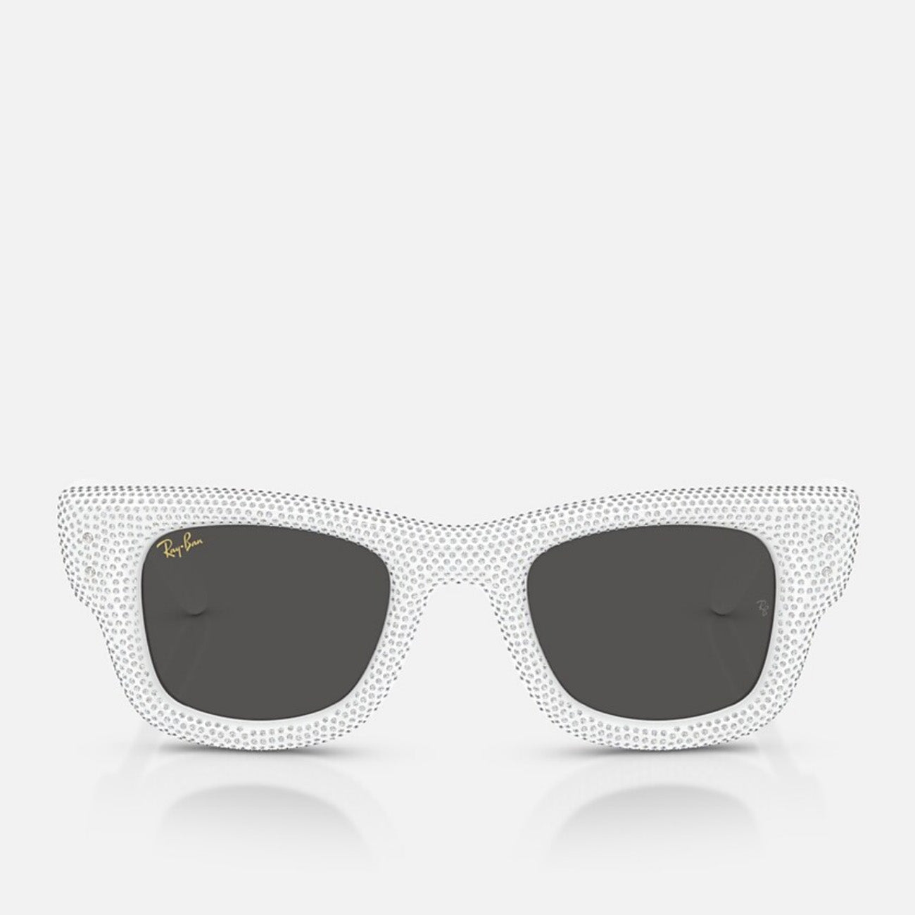 Ray-Ban Wayfarer Puffer White Strass Pave Dark Grey