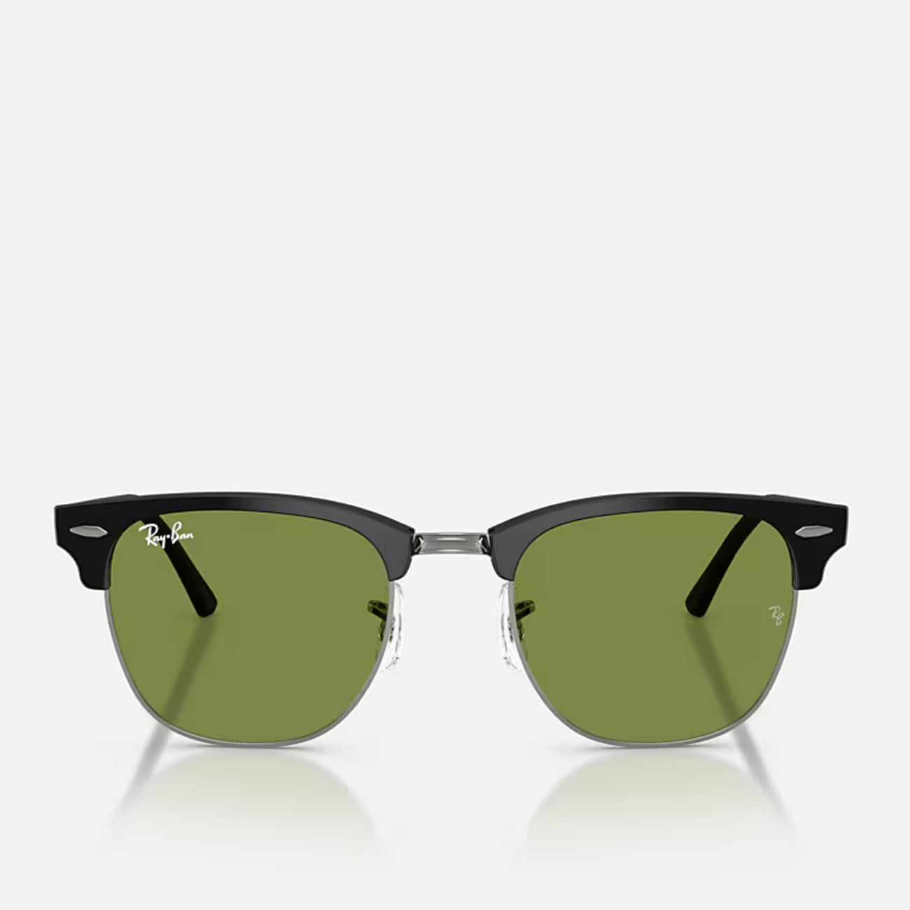 Ray-Ban Clubmaster RB3016 Matt Black on Black Green